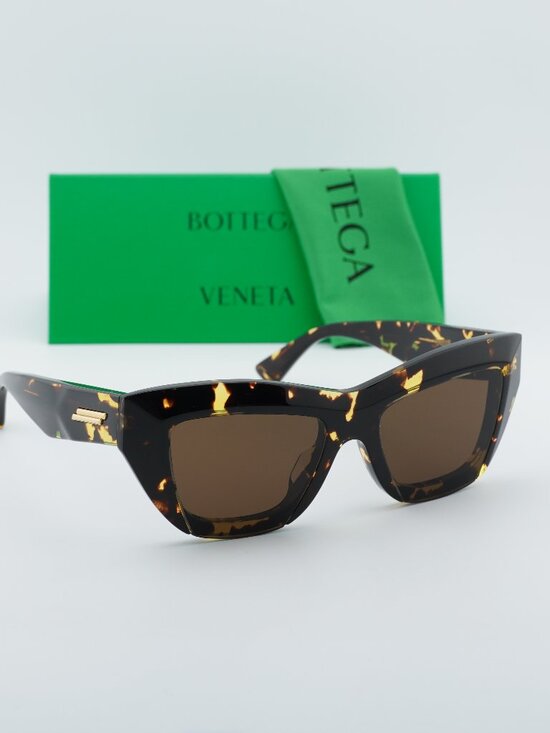 Bottega Veneta BV1218S 002 Cat Eye Sunglasses - Havana / Brown main image 9